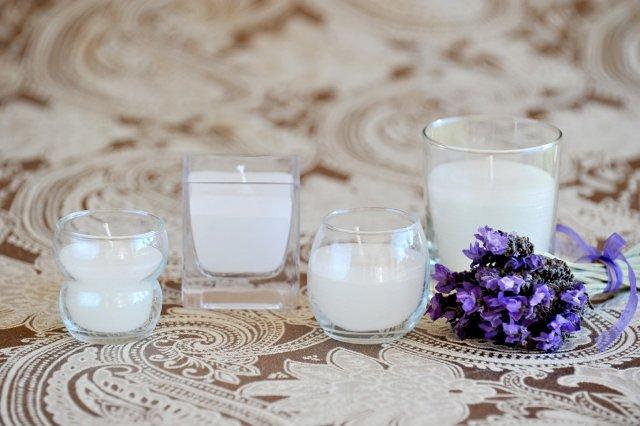Candles in Glass containers